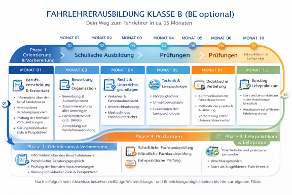 Ausbildungsablauf der Fahrlehrerausbildung